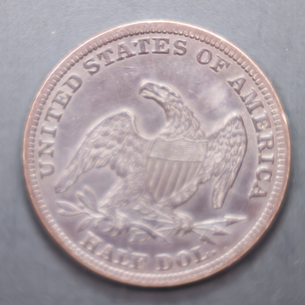 1840 (O) Seated Liberty Silver Half Dollar, Med Letters, About Uncirculated Coin, Store #HR2036.