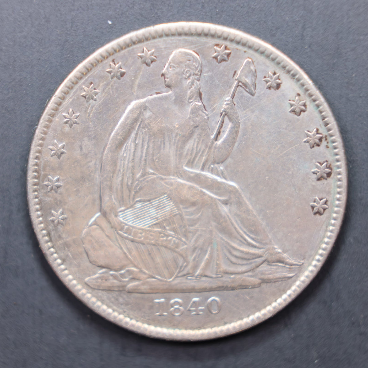 1840-O Seated Liberty Silver Half Dollar, Extra Fine Circulated Coin, Store #HR2041.