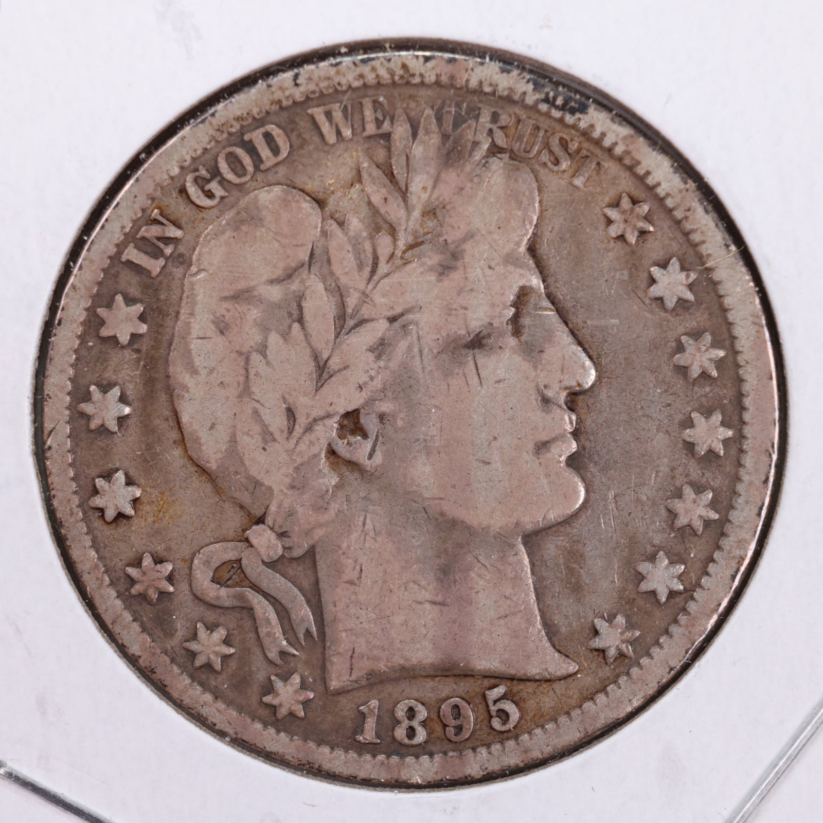 1895-O Barber Silver Half Dollar, Very Good Circulated Coin, Store #HR149