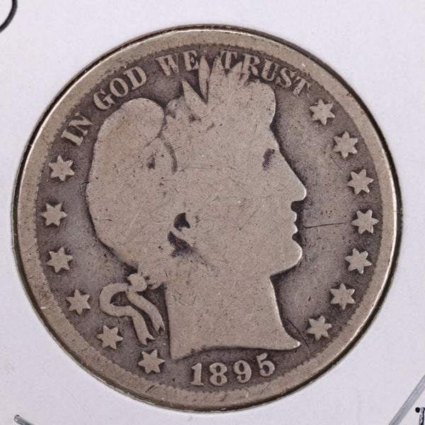 1895 Barber Silver Half Dollar., Good., Circulated Coin., Store #HR150