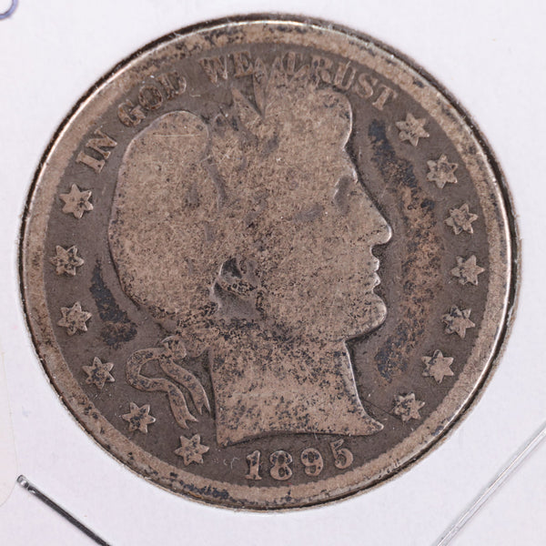 1895-O Barber Silver Half Dollar., Very Good., Circulated Coin., Store #HR153