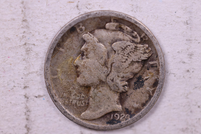 1920 Mercury Silver Dime., Fine., Store