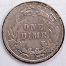 1912-S Barber Silver Dime, Very Good Circulated Coin, Store