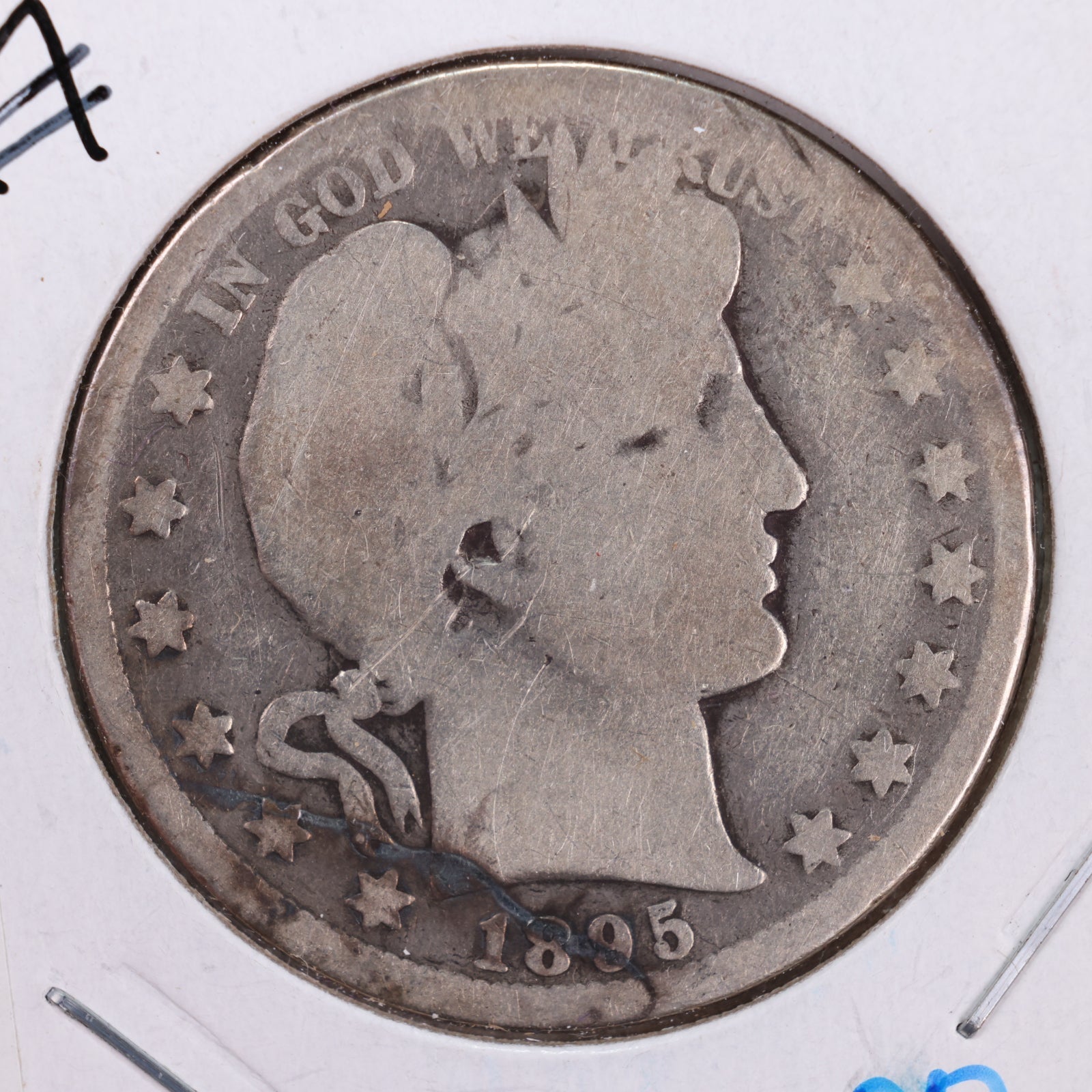 1895-O Barber Silver Half Dollar, Good Circulated Coin, Store #HR154