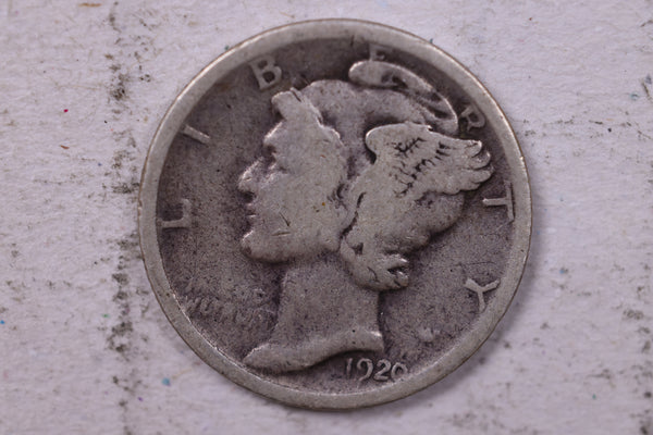 1920 Mercury Silver Dime., Fine., Store  #19779