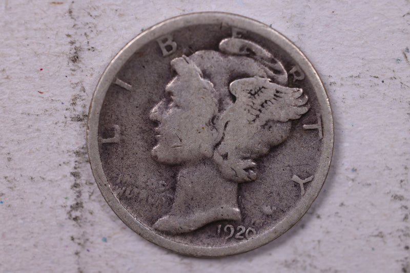 1920 Mercury Silver Dime., Fine., Store