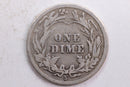1914-S Barber Silver Dime, Very Good Circulated Coin, Store