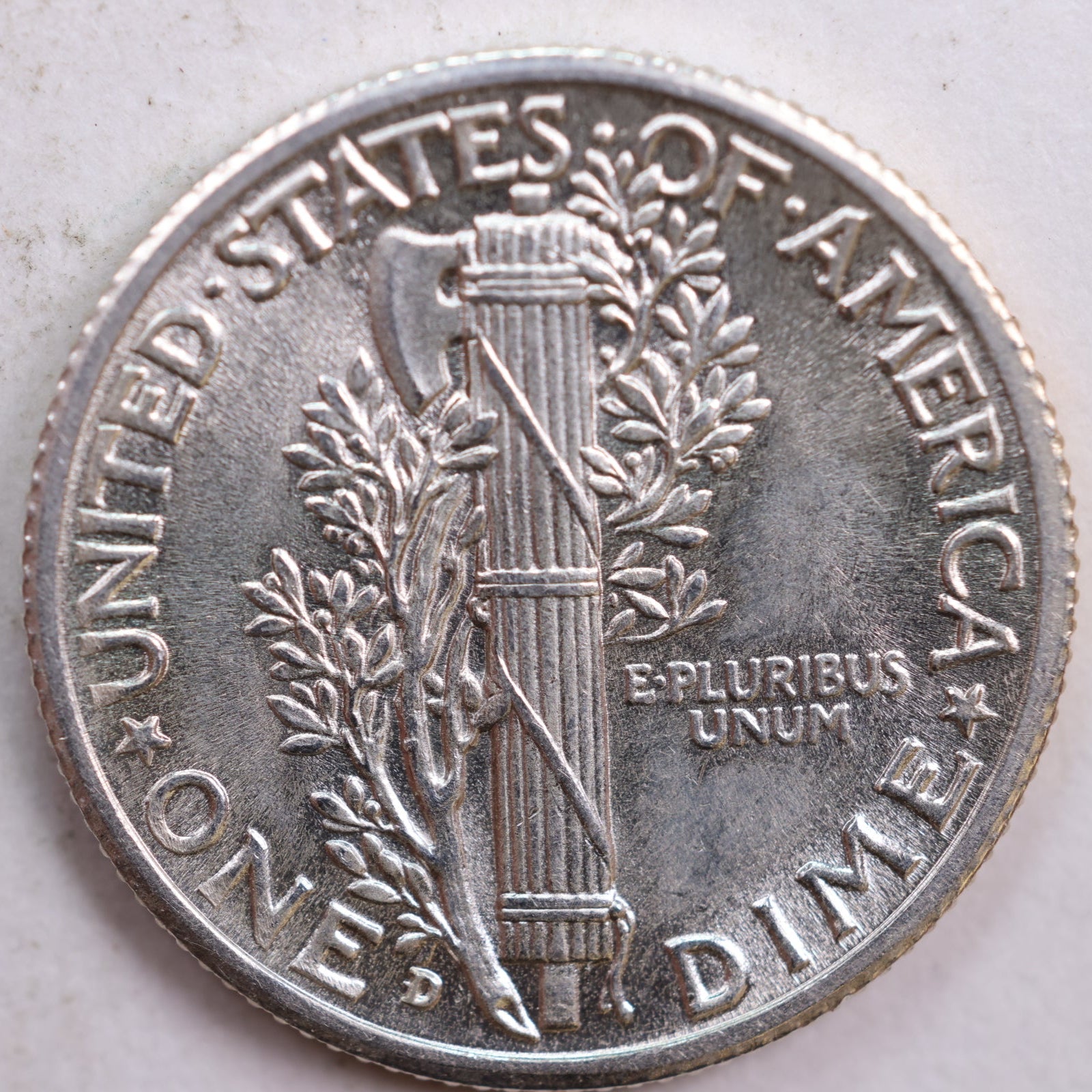 1942-D Mercury Dime, Mint State Uncirculated Coin, Store #DE0413