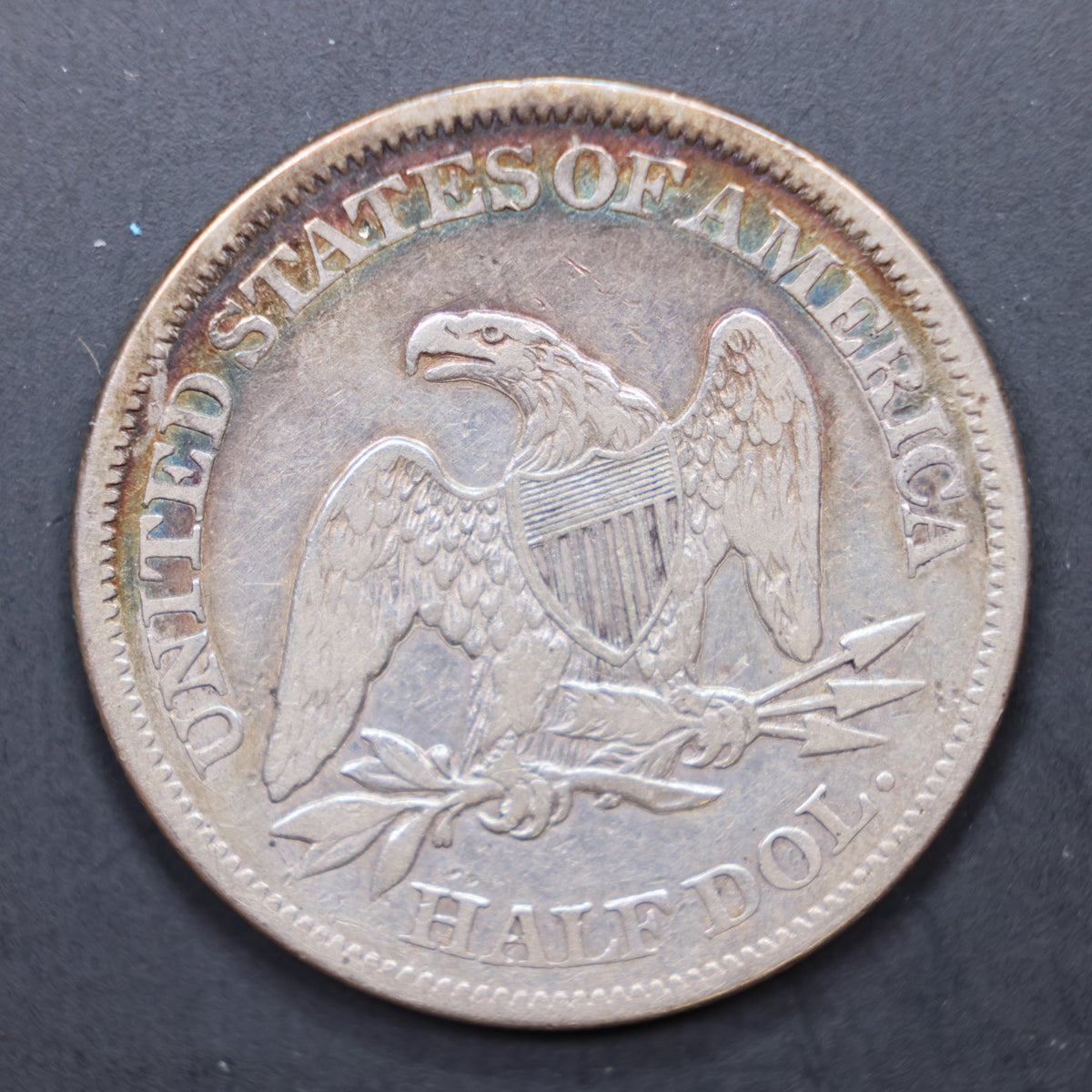 1865 Seated Liberty Silver Half Dollar, Extra Fine Circulated Coin, Store #HR2070.