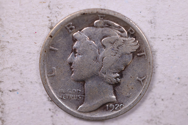 1920 Mercury Silver Dime., Fine., Store  #19781