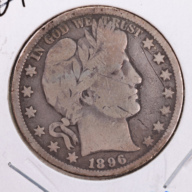 1896-O Barber Silver Half Dollar., Very Good., Circulated Coin., Store