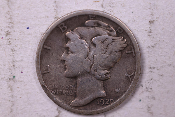 1920 Mercury Silver Dime., Fine., Store  #19785