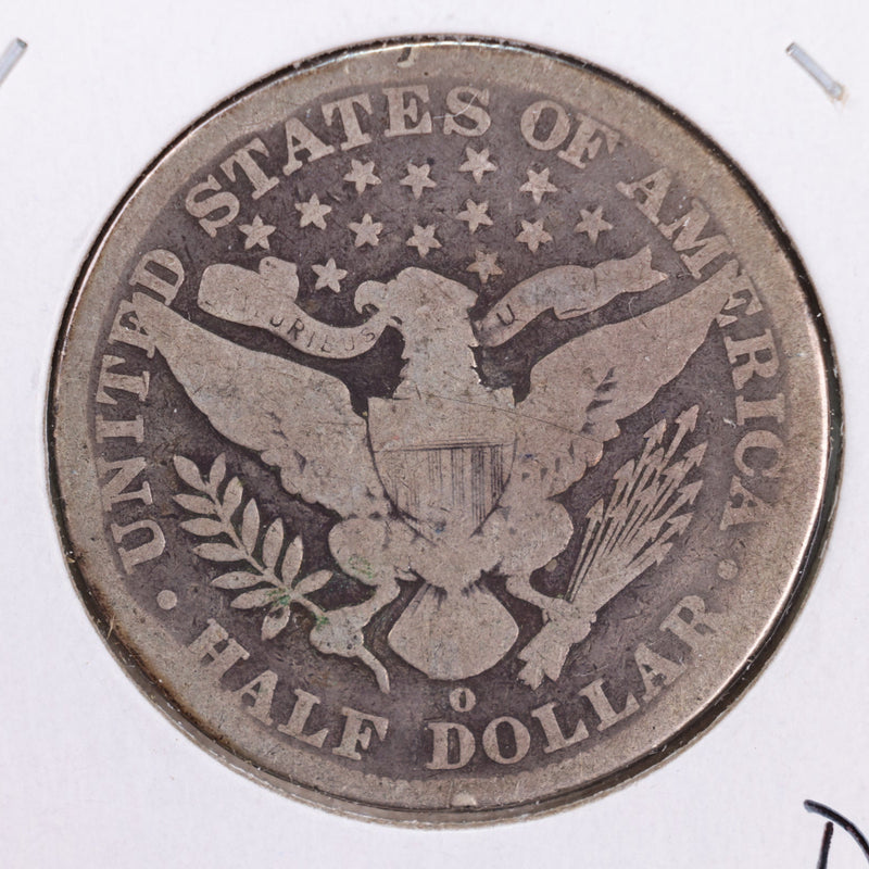 1896-O Barber Silver Half Dollar., Very Good., Circulated Coin., Store