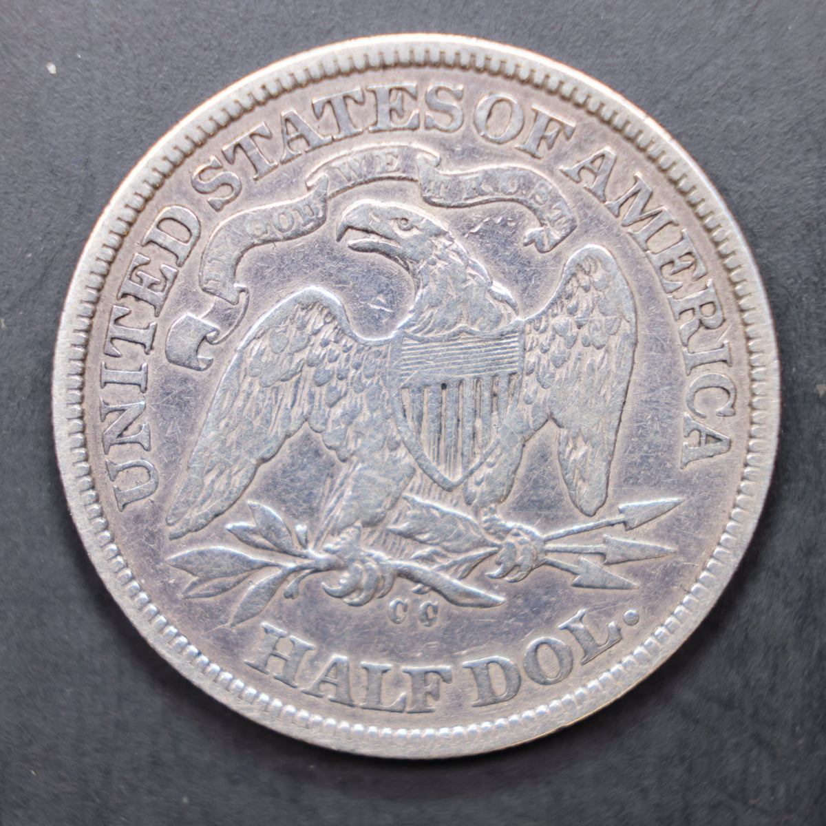 1870-CC Seated Liberty Silver Half Dollar, Extra Fine Detailed Coin, Store #HR2075.