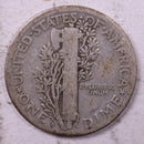 1920-D Mercury Silver Dime., Fine., Store