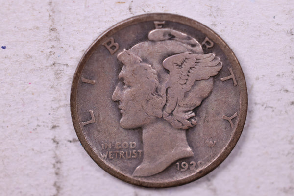1920-D Mercury Silver Dime., Fine., Store  #19788