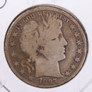 1897 Barber Silver Half Dollar., Very Good., Circulated Coin., Store