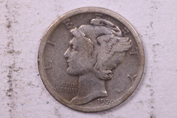 1920-D Mercury Silver Dime., Fine., Store  #19790