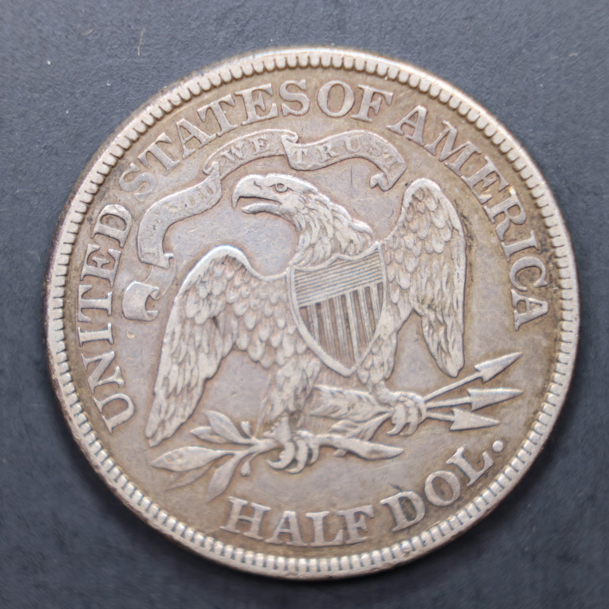 1873 Seated Liberty Silver Half Dollar, Extra Fine Circulated Coin, Store #HR2080.
