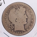 1897-S Barber Silver Half Dollar., About Good., Circulated Coin., Store