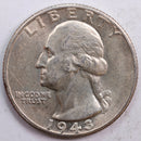 1943 Washington Quarter, Mint State Uncirculated Coin, Store