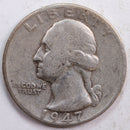 1947 Washington Quarter, Very Good Circulated Coin, Store