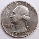 1954-D Washington Quarter, Abt Uncirculated Coin, Store