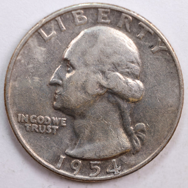 1954-D Washington Quarter, Abt Uncirculated Coin, Store #QR582