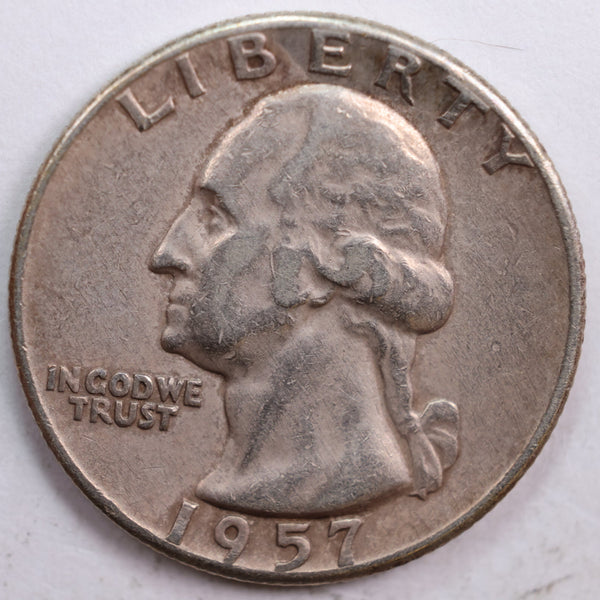 1957 Washington Quarter, Very Fine Circulated Coin, Store #QR580