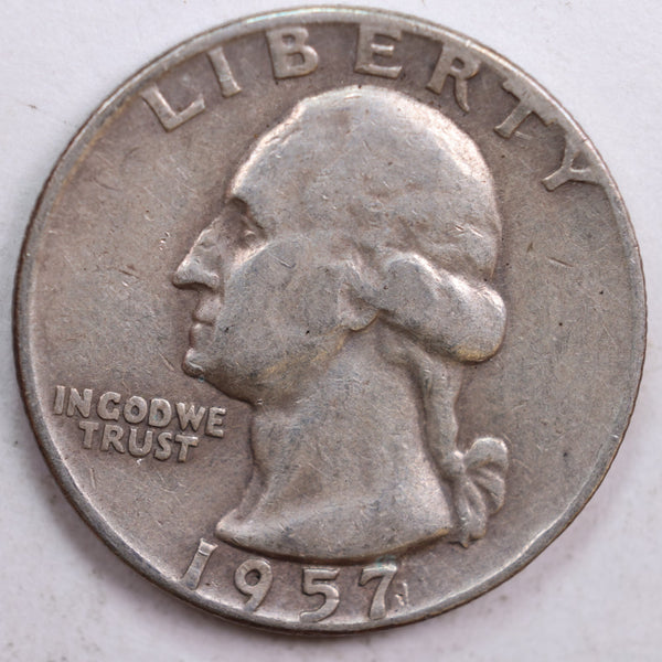 1957-D Washington Quarter, Very Fine Circulated Coin, Store #QR579