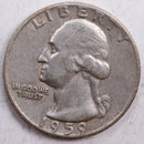 1959 Washington Quarter, Very Fine Circulated Coin, Store