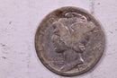1921 Mercury Silver Dime., About Good., Store