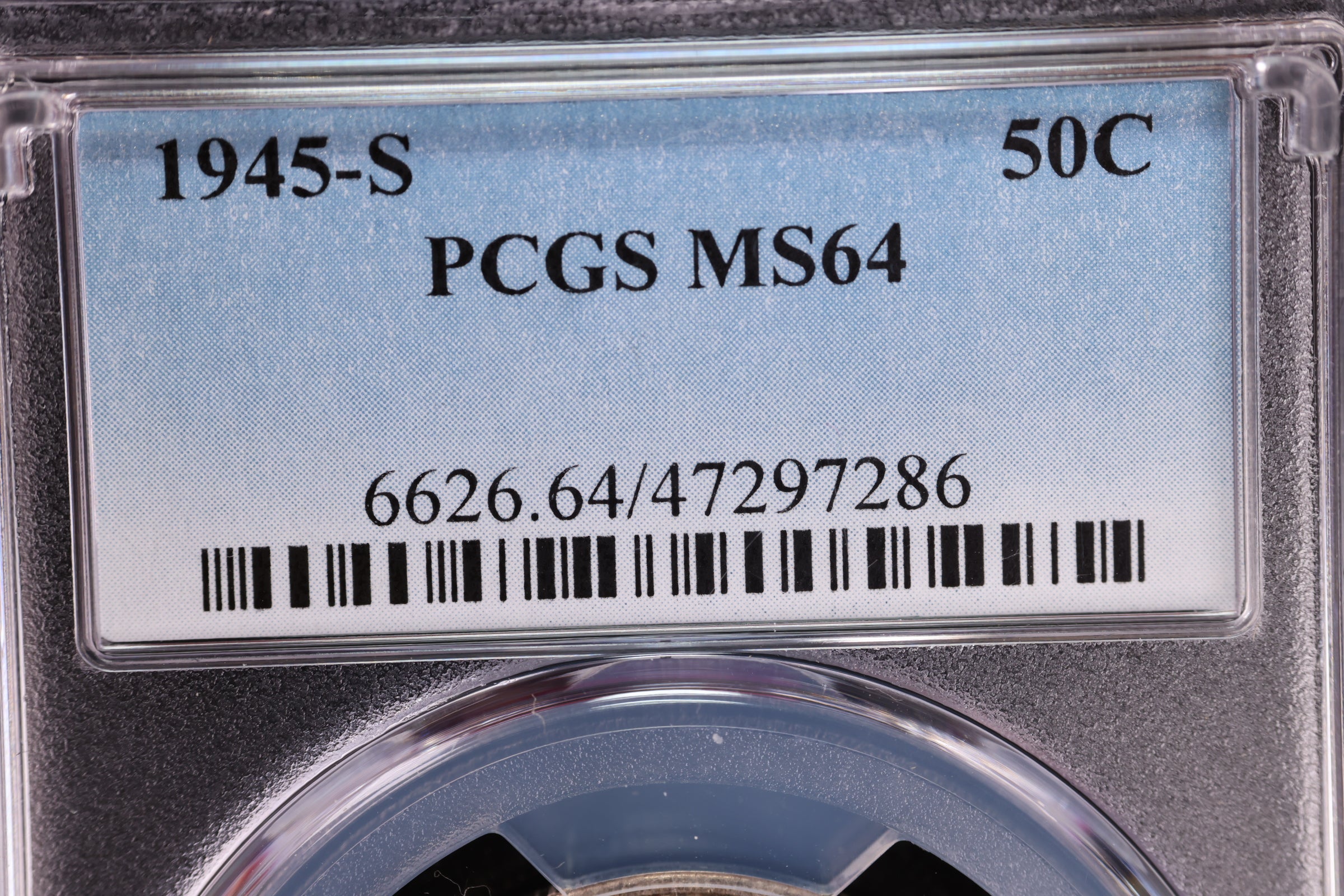 1945-S Walking Liberty Half Dollar, PCGS MS-64.  Store #092918