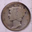 1921 Mercury Silver Dime., About Good., Store