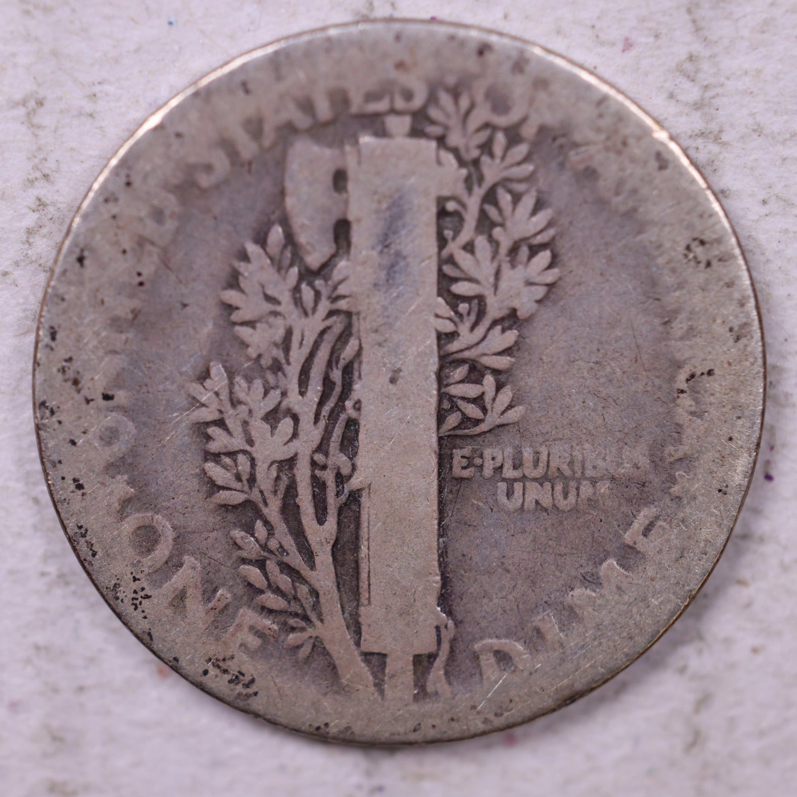 1921 Mercury Silver Dime., About Good., Store  #19826