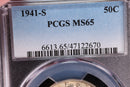 1941-S Walking Liberty Half Dollar, PCGS MS-65.  Store