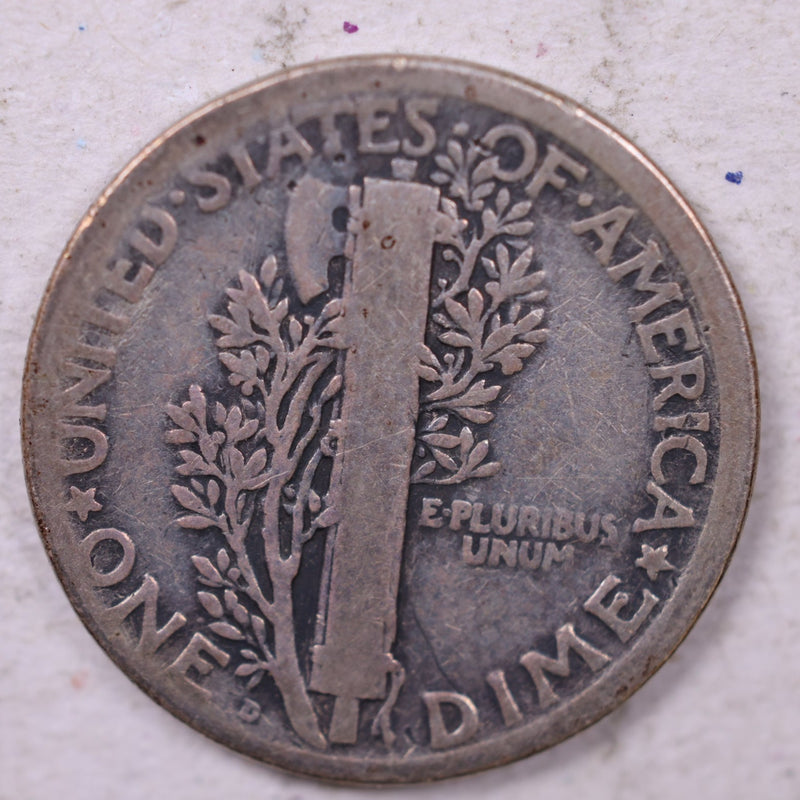 1921-D Mercury Silver Dime., Very Good., Store