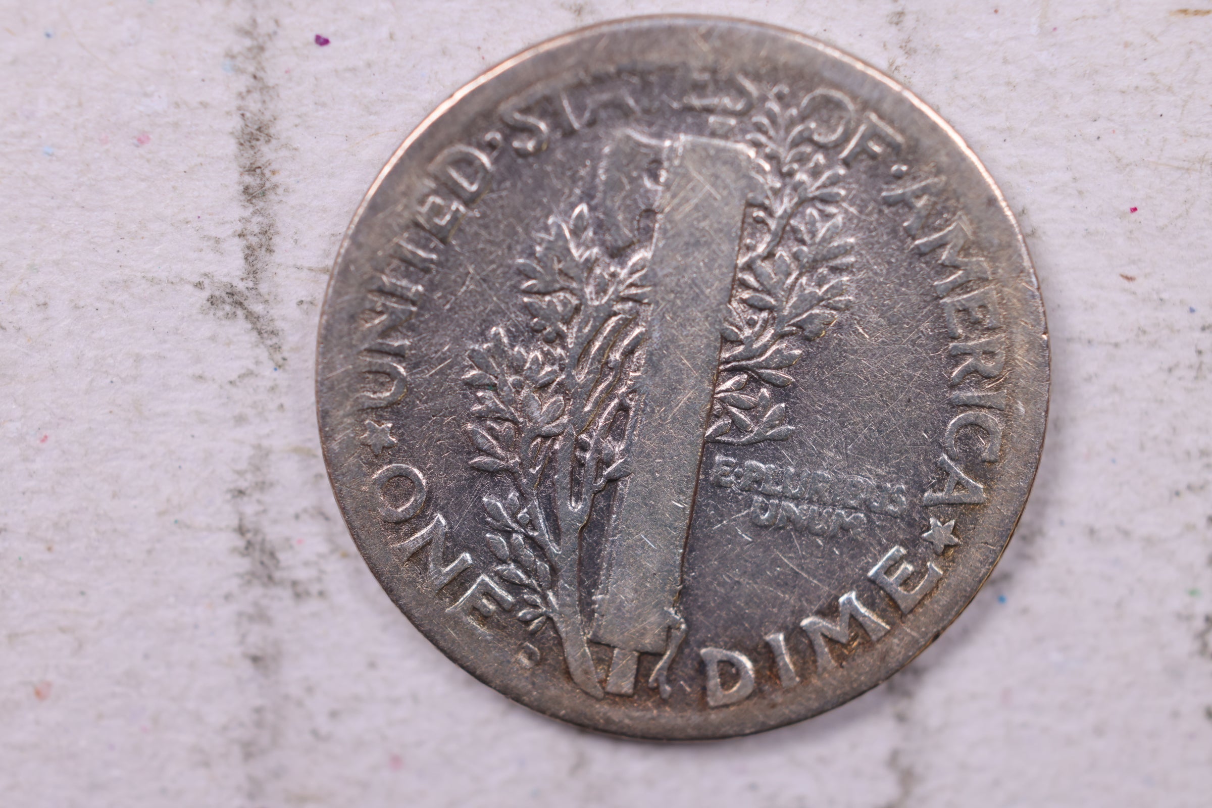 1921-D Mercury Silver Dime., Very Good, Store  #19833