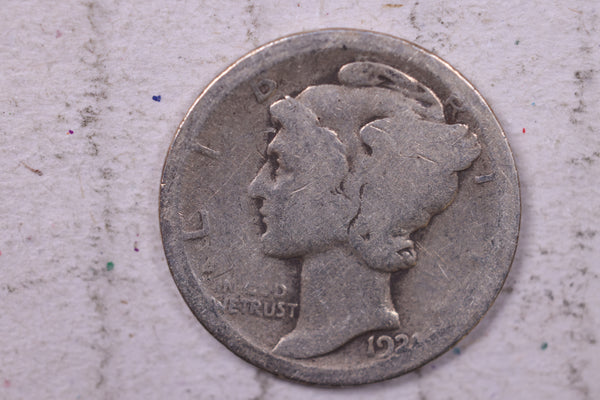 1921-D Mercury Silver Dime., About Good, Store  #19836