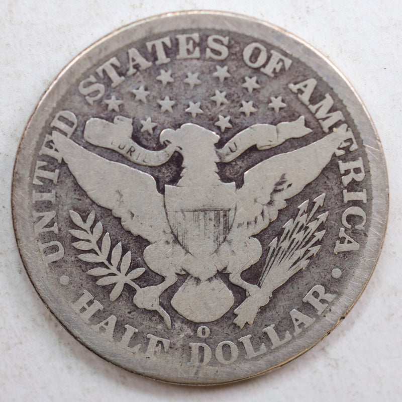 1893-O Barber Silver Half Dollar, Good+ Circulated Coin, Store
