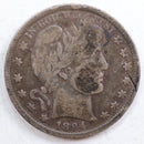 1894 Barber Silver Half Dollar, Very Good Circulated Coin, Store