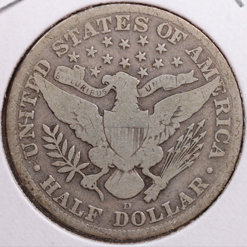 1915-D Barber Half Dollar, Good Circulated Coin, Store