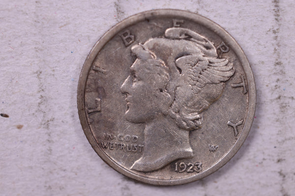 1923 Mercury Silver Dime., Very Fine, Store  #19842