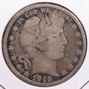 1915-D Barber Half Dollar, Very Good Circulated Coin, Store