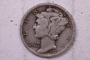 1923 Mercury Silver Dime., Very Fine, Store