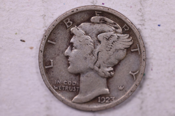 1923 Mercury Silver Dime., Very Fine, Store  #19843