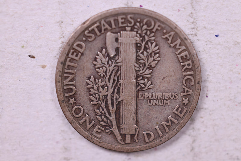1923 Mercury Silver Dime., Very Fine, Store
