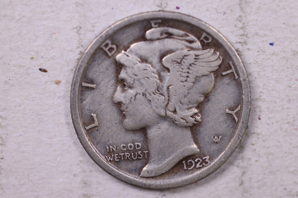 1923 Mercury Silver Dime., Very Fine, Store  #19844