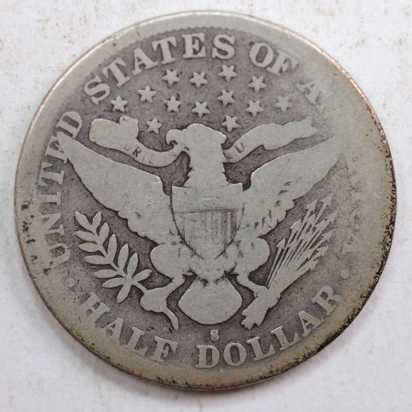 1895-S Barber Silver Half Dollar, Good Circulated Coin, Store #HR0774