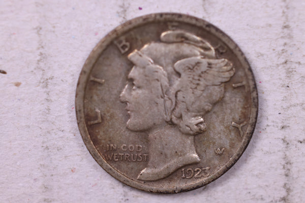 1923 Mercury Silver Dime., Very Fine, Store  #19846